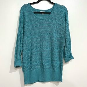 Open Knit Blue Sweater